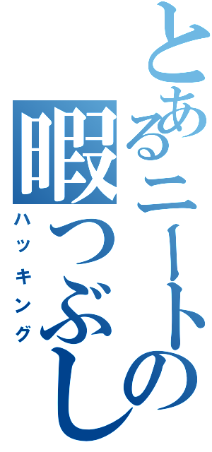 とあるニートの暇つぶし（ハッキング）