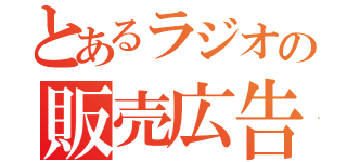 とあるラジオの販売広告（）