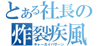 とある社長の炸裂疾風弾（キャーカイバサーン）