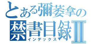 とある彌萎拿の禁書目録Ⅱ（インデックス）