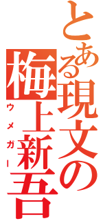 とある現文の梅上新吾（ウメガー）