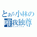 とある小林の唯我独尊（インデックス）