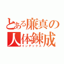 とある廉真の人体錬成（インデックス）