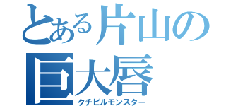 とある片山の巨大唇（クチビルモンスター）