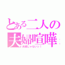 とある二人の夫婦喧嘩（夫婦じゃないッ！）