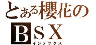 とある櫻花のＢＳＸ（インデックス）