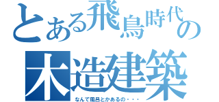 とある飛鳥時代の木造建築（なんで風呂とかあるの・・・）