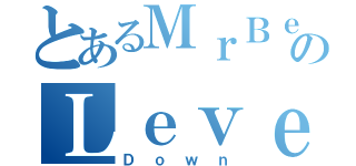 とあるＭｒＢｅｌｚａｃのＬｅｖｅｌ（Ｄｏｗｎ）