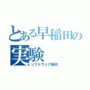 とある早稲田の実験（ソフトウェア制作）