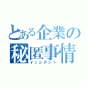 とある企業の秘匿事情（インシデント）