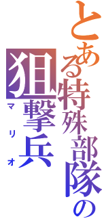 とある特殊部隊の狙撃兵（マリオ）