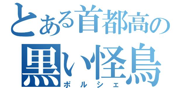 とある首都高の黒い怪鳥（ポルシェ）