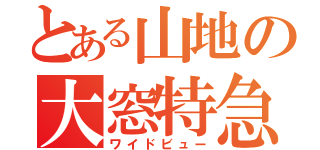 とある山地の大窓特急（ワイドビュー）