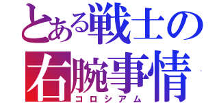 とある戦士の右腕事情（コロシアム）