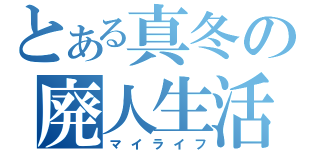 とある真冬の廃人生活（マイライフ）