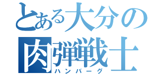 とある大分の肉弾戦士（ハンバーグ）