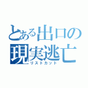 とある出口の現実逃亡（リストカット）