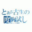 とある古生の度胸試し（ほーぅ、いい度胸だ！）