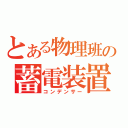 とある物理班の蓄電装置（コンデンサー）