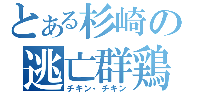 とある杉崎の逃亡群鶏（チキン・チキン）