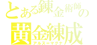 とある錬金術師の黄金練成（アルス＝マグナ）