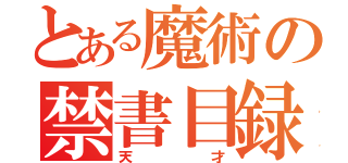 とある魔術の禁書目録（天才）