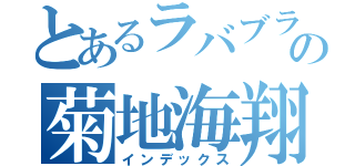 とあるラバブラスーターの菊地海翔（インデックス）