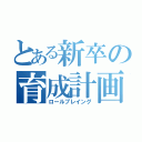 とある新卒の育成計画（ロールプレイング）