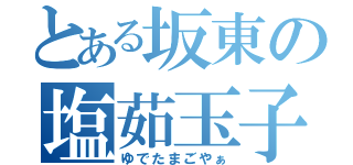 とある坂東の塩茹玉子（ゆでたまごやぁ）