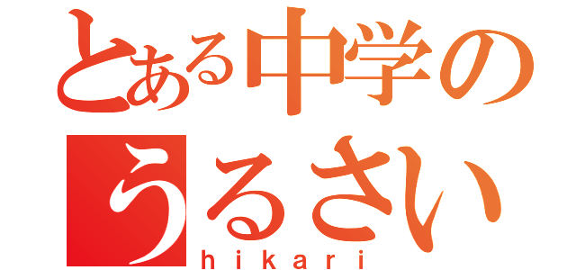 とある中学のうるさい人（ｈｉｋａｒｉ）