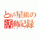 とある星組の活動記録（レポート）