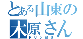 とある山東の木原さん（ドリン弾き）