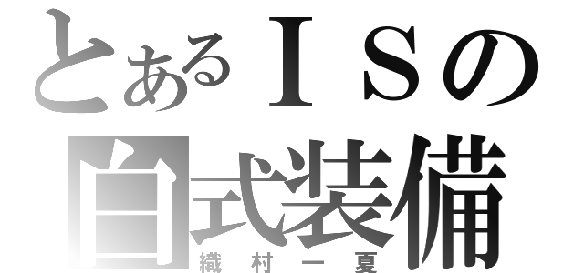 とあるＩＳの白式装備（織村一夏）