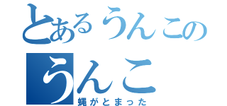 とあるうんこのうんこ（蝿がとまった）