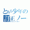 とある少年の訂正ノート（めんどくさい）