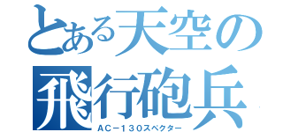 とある天空の飛行砲兵（ＡＣ－１３０スペクター）