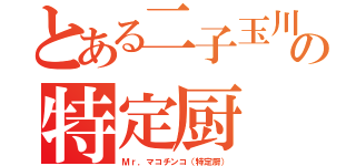 とある二子玉川の特定厨（Ｍｒ．マコチンコ（特定厨））