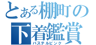 とある棚町の下着鑑賞（パステルピンク）