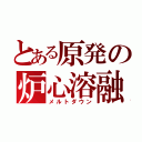 とある原発の炉心溶融（メルトダウン）