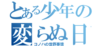 とある少年の変らぬ日（コノハの世界事情）