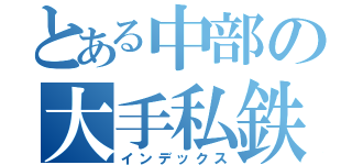 とある中部の大手私鉄（インデックス）