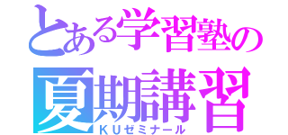 とある学習塾の夏期講習（ＫＵゼミナール）