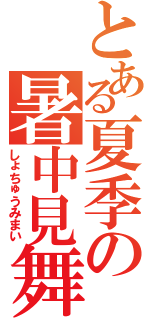 とある夏季の暑中見舞（しょちゅうみまい）