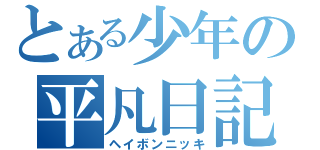 とある少年の平凡日記（ヘイボンニッキ）