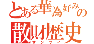 とある華為好みの散財歴史（サンザイ）