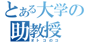 とある大学の助教授（オトコのコ）