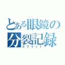 とある眼鏡の分裂記録（スプリット）