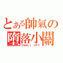 とある帥氣の墮落小關（ＳＭＡＬＬ ＯＦＦ）