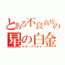 とある不良高校生の星の白金（スタープラチナ）