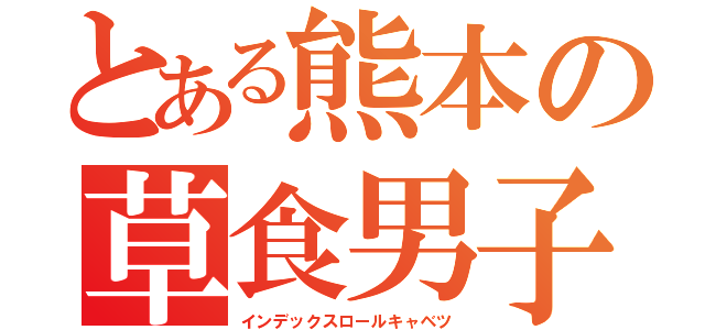 とある熊本の草食男子（インデックスロールキャベツ）